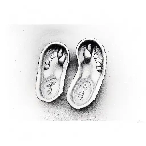 footprints fading away with the words one more step tattoo design idea