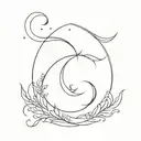 Crescent and signature "moonlight sonata" tattoo design idea