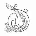 Crescent and signature "moonlight sonata" tattoo design idea