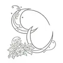 Crescent and signature "moonlight sonata" tattoo design idea