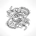 bracelet with ying yang ghost charm tattoo design idea