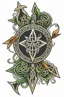 celtic trinity knot arrow design tattoo design idea