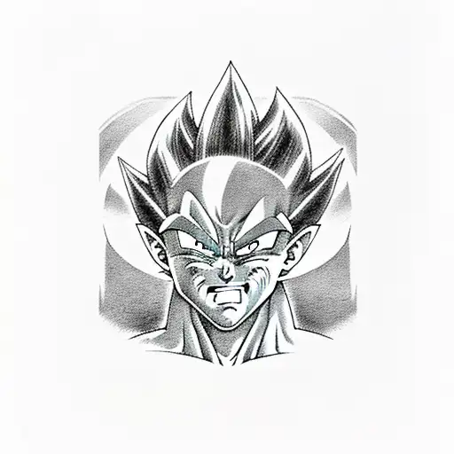 vegeta symbol + asta symbol tattoo design idea