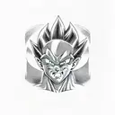 vegeta symbol + asta symbol tattoo design idea