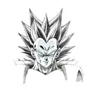vegeta symbol + asta symbol tattoo design idea