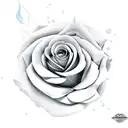 roses with fire tattoo design idea