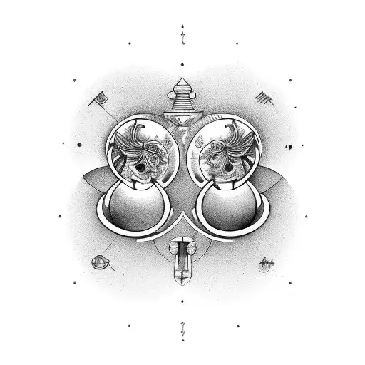 Gemini  astrology tattoo design idea