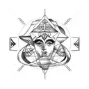 Gemini  astrology tattoo design idea