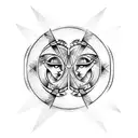 Gemini  astrology tattoo design idea