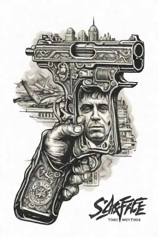 Scarface "The world is yours" tattoo design idea