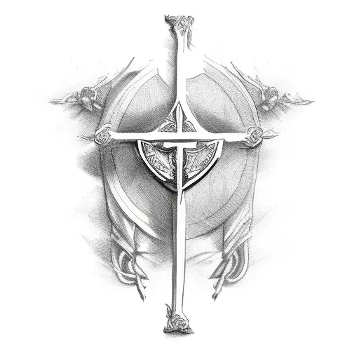 forarm cross with Bible verse  tattoo design idea