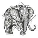 mandala elephant face tattoo design idea