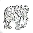 mandala elephant face tattoo design idea