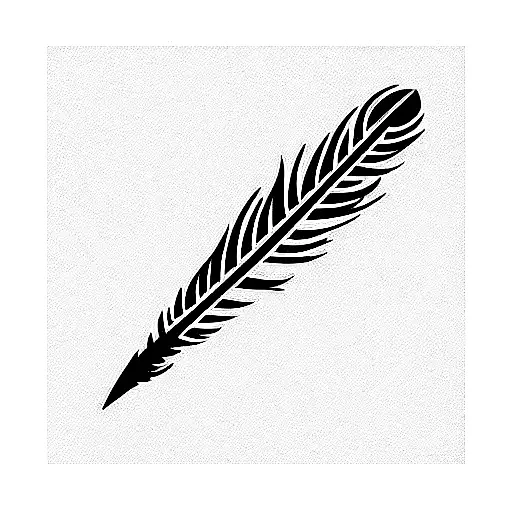 handwritting unstoppable and feather tattoo design idea