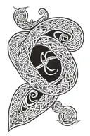Celtic half sleeve around existing Celtic knot tattoo design idea