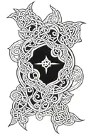 Celtic half sleeve around existing Celtic knot tattoo design idea