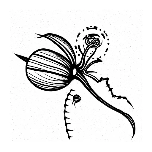 venus fly trap tattoo design idea