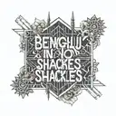 text "Bengkulu No Shackles" tattoo design idea