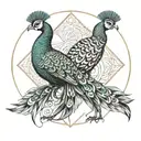 Castor and Pollux, Peacock, Guide, Waves tattoo design idea