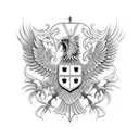 double headed eagle  tattoo design idea