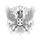double headed eagle  tattoo design idea