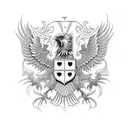 double headed eagle  tattoo design idea
