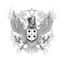 double headed eagle  tattoo design idea