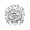 double headed eagle  tattoo design idea