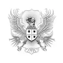 double headed eagle  tattoo design idea
