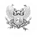 double headed eagle  tattoo design idea