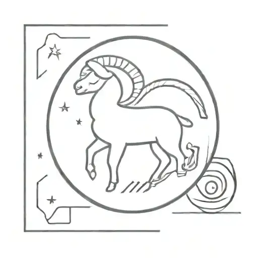 aries hamal star sign tattoo design idea