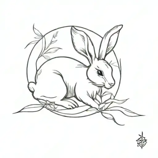spring rabbit wood 359 degrees tattoo tattoo design idea