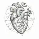 anatomical heart tattoo design idea