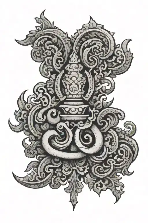 Khmer letters tattoo design idea