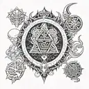 Incorporate elements from Legend of Zelda and Final Fantasy XV tattoo design idea