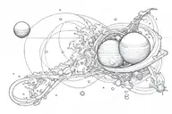 neptune planet tattoo design idea