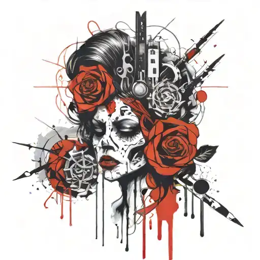 Eternal sadness mixed with constant worry and hatred. This sketch will go on the forearm. Make the sadness stand out mor tattoo design idea