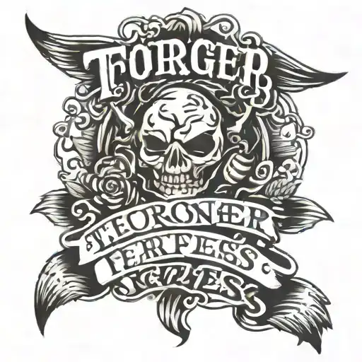 phrase Tougher Stronger Fearless in writing  tattoo design idea