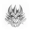vegeta full sleeve tattoo design idea