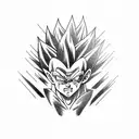 vegeta full sleeve tattoo design idea
