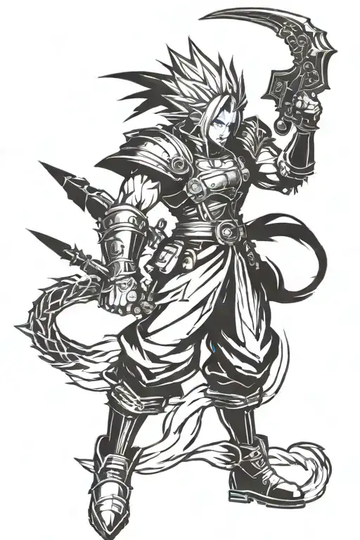 final fantasy 7 tattoo design idea