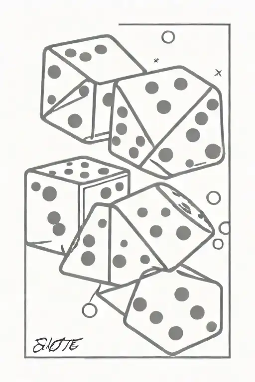 $not in dice tattoo design idea