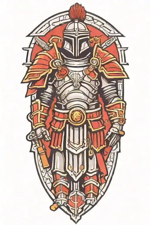 roman legion armor made tattoo design idea
