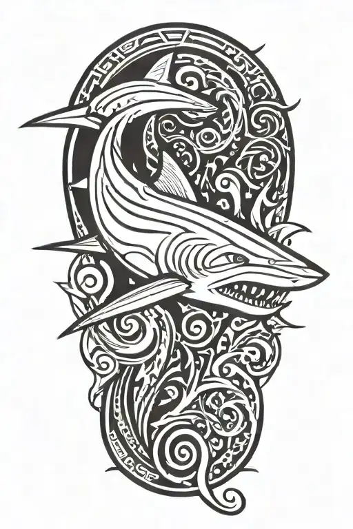 hammerhead shark tattoo design idea