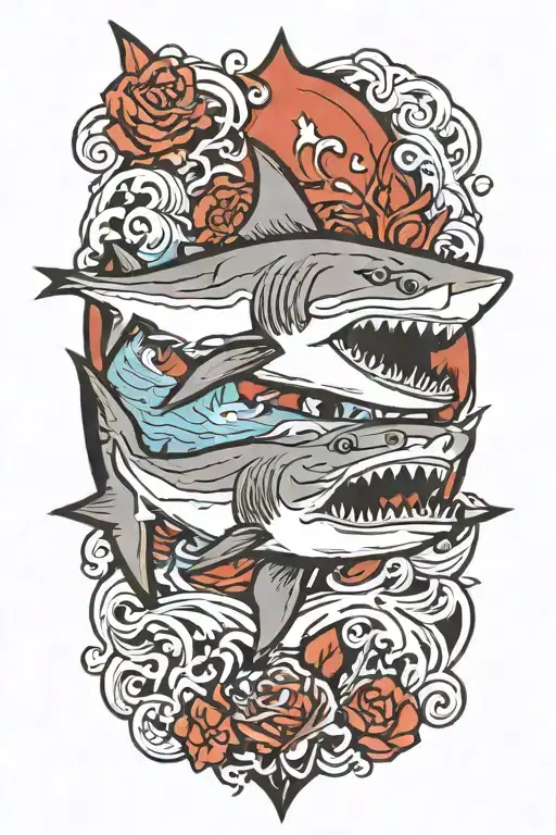 shark tattoo design idea