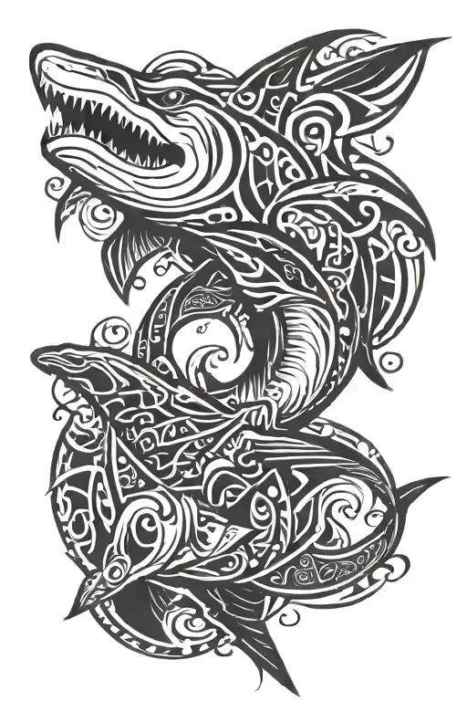 hammerhead shark tattoo design idea