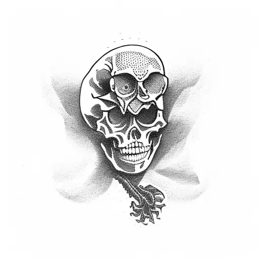 full body skeleton tattoo design idea