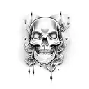 full body skeleton tattoo design idea