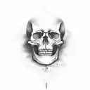 full body skeleton tattoo design idea