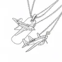 dog tags attached to chain and p47 thunderbolt  tattoo design idea